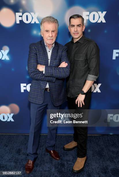 John Walsh and Callahan Walsh attends the 2023 FOX Winter Junket at Fox Studio Lot on December 13, 2023 in Los Angeles, California.