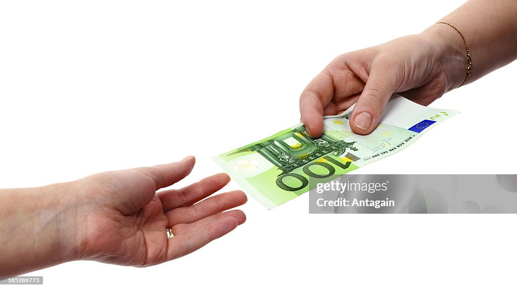 Mãos com Euro