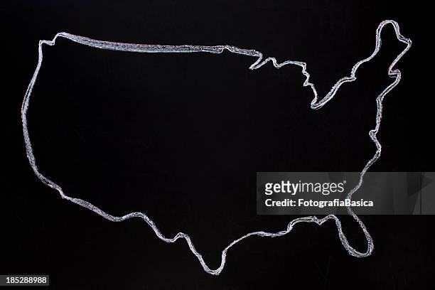 united states chalk outline - fotografie stock illustrations