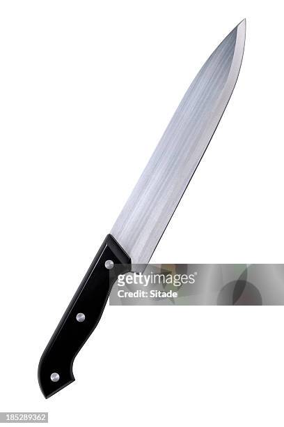 knife with clipping path - kitchen knife 個照片及圖片檔