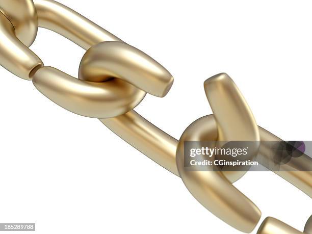 broken link - gold chain stock-fotos und bilder