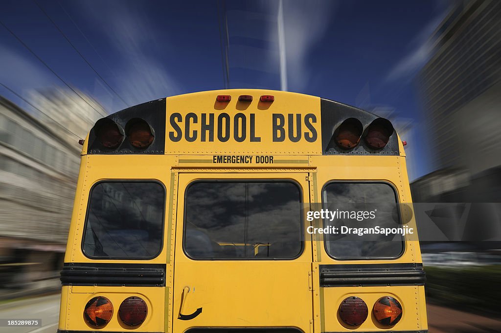 School Bus Running Fast High-Res Stock Photo - Getty Images