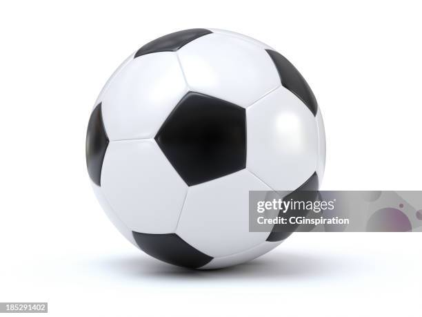 isolated soccer - ball stockfoto's en -beelden