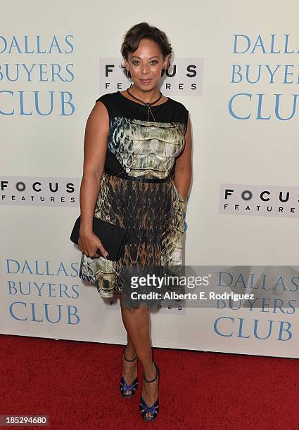Actress Donna Duplantier attends Focus Features' 'Dallas Buyers Club' premiere at the Academy of Motion Picture Arts and Sciences on October 17, 2013...