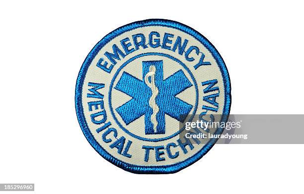 emt medical technician patch - patches stockfoto's en -beelden