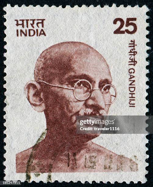 mahatma gandhi stamp - mahatma gandhi stock pictures, royalty-free photos & images