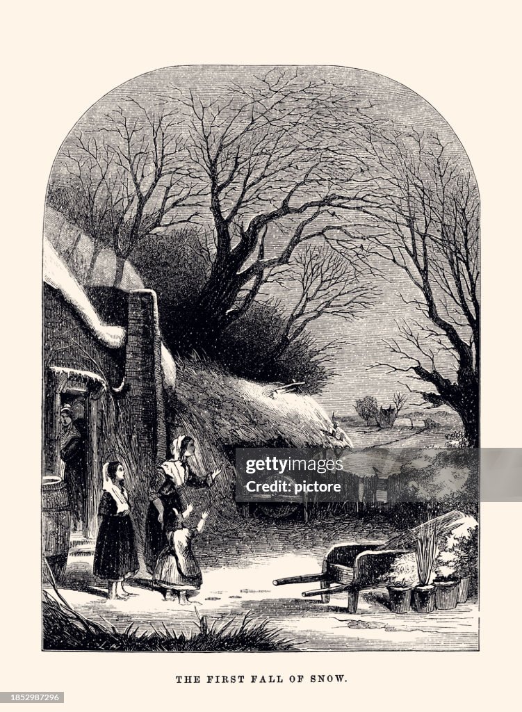 1859 The First Fall Of Snow High-Res Vector Graphic - Getty Images