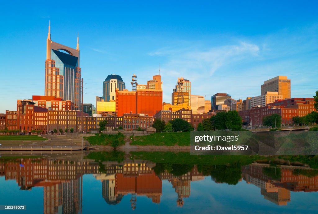 Nashville skyline at dawn