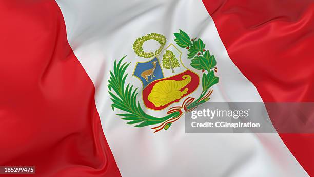 bandera de perú - bandera de peru fotografías e imágenes de stock