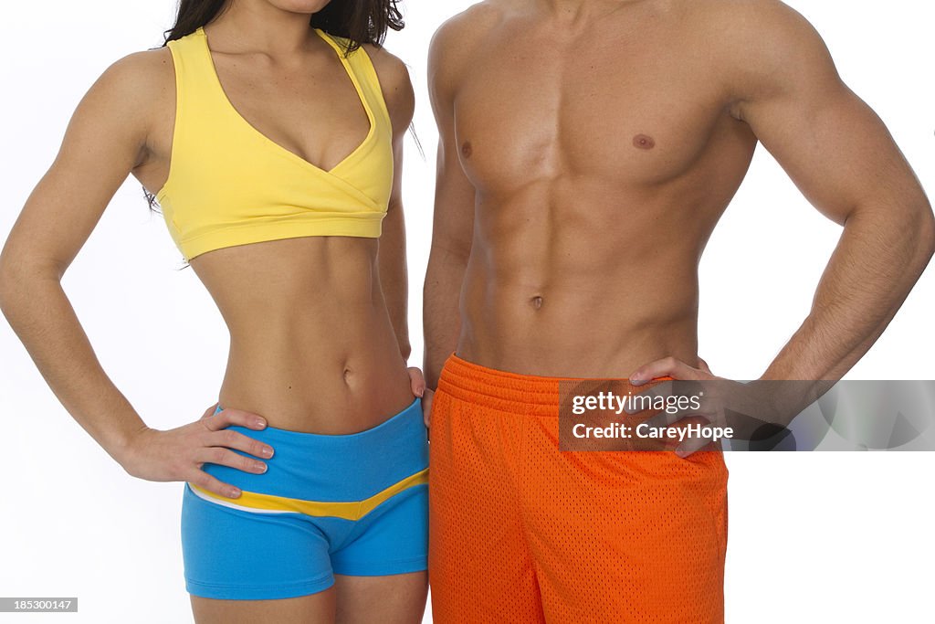 Torso des fit Mann und Frau