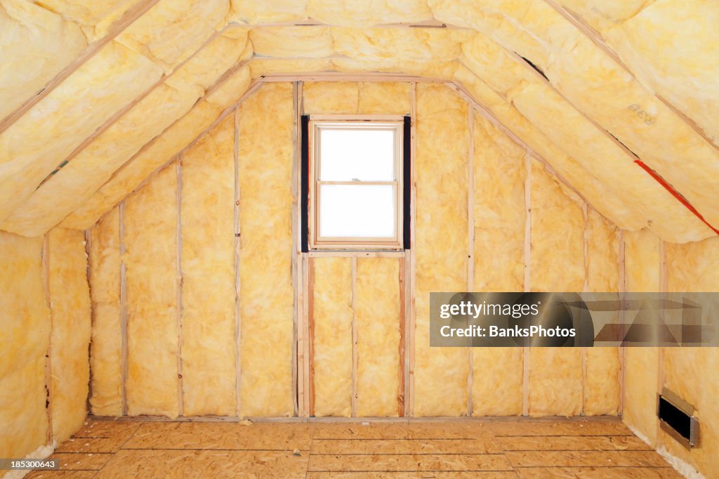 Attic Room Insulation, Frame and Window