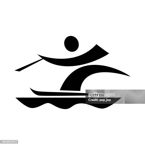 water skiing - vector icon. kinds of sports - kind icon stock illustrations