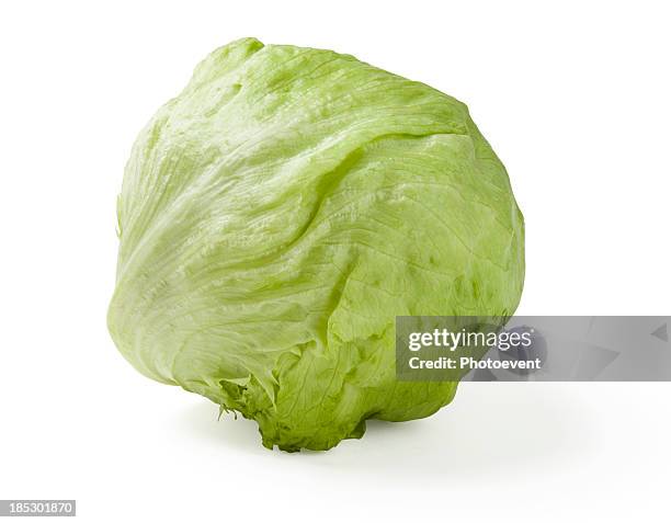 ice-berg lettuce - iceberg lettuce stock pictures, royalty-free photos & images