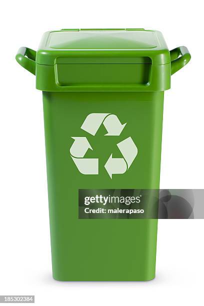contenedor de reciclaje - bote de basura fotografías e imágenes de stock