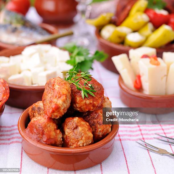 various tapas plates - tapas stock pictures, royalty-free photos & images