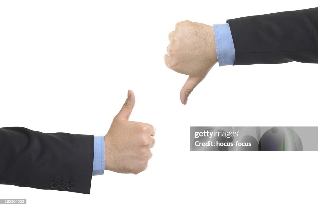Thumbs up and down
