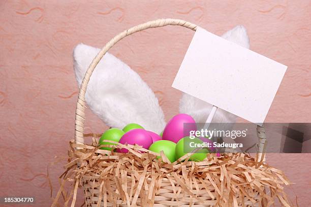 easter - eggs basket stock pictures, royalty-free photos & images