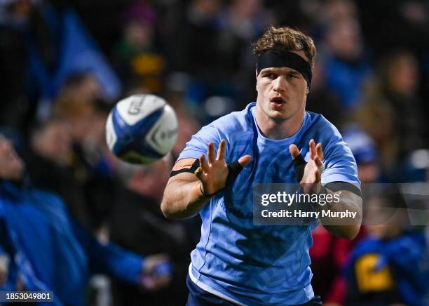 Dublin , Ireland - 16 December 2023; Josh van der Flier of Leinster warms up before the Investec Champions Cup Pool 4 Round 2 match between Leinster...