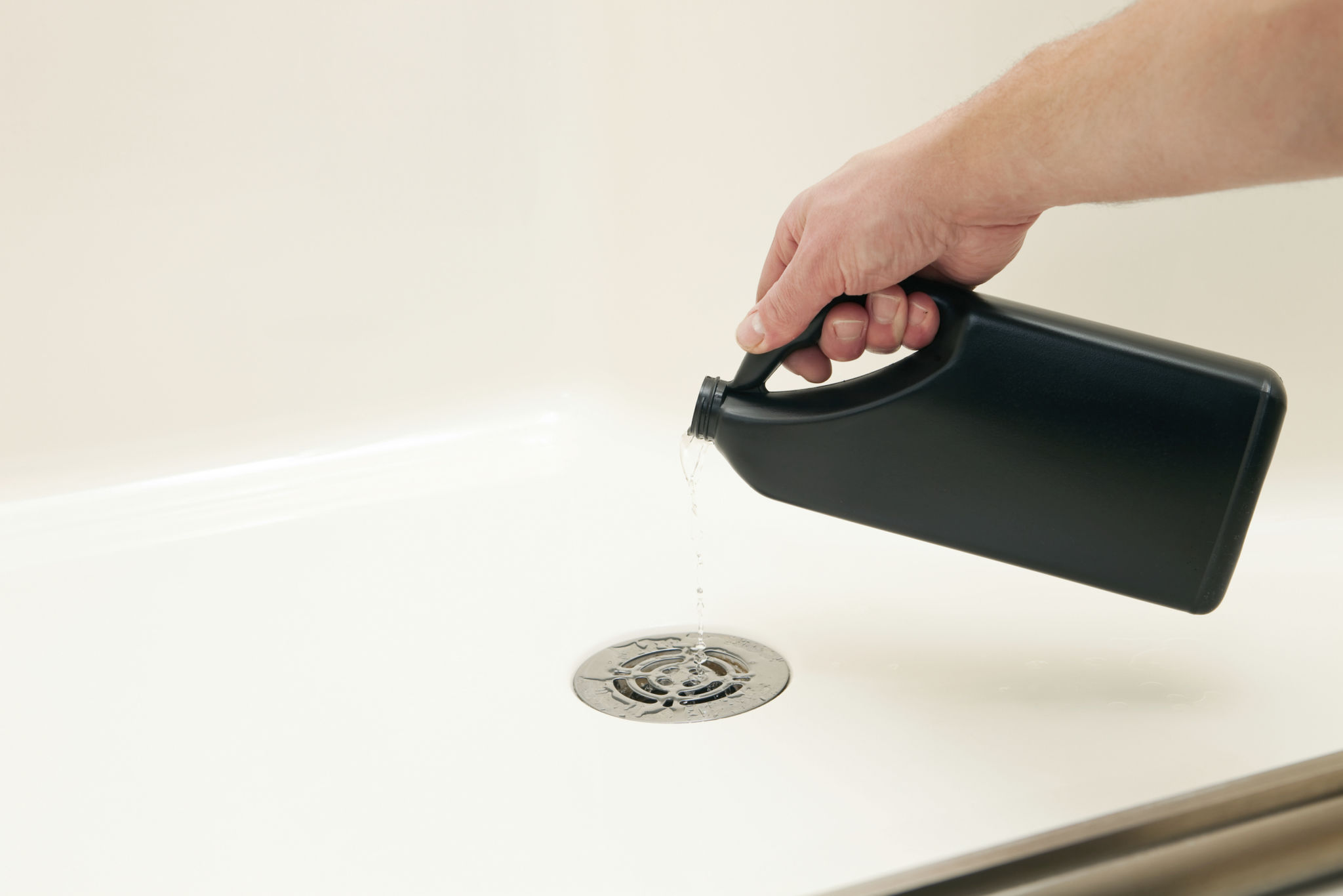 unclogging drain