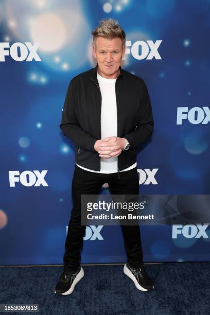 Gordon Ramsay attends the 2023 FOX Winter Junket at Fox Studio Lot on December 13, 2023 in Los Angeles, California.