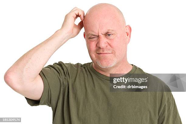 confused man scratching head - scratching head confused stock pictures, royalty-free photos & images