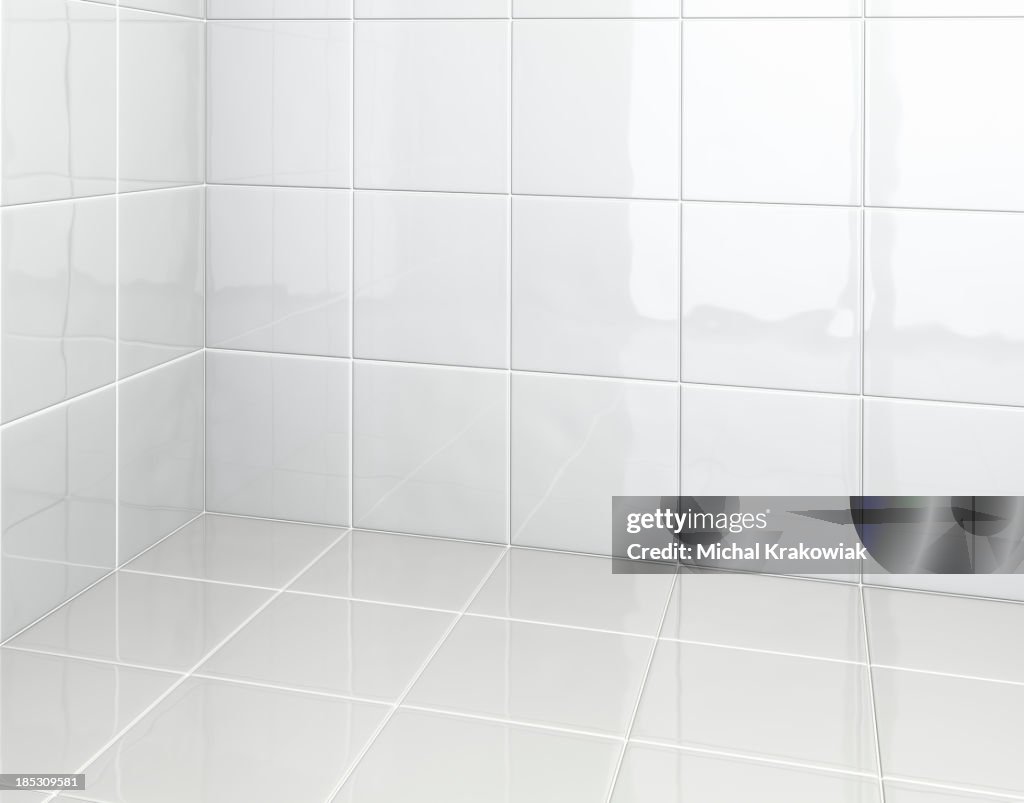 White Tiles in bathroom