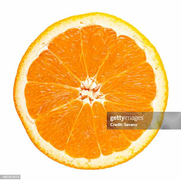 slice of orange - piece stockfoto's en -beelden