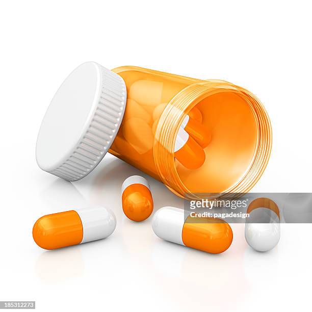 pill bottle - tablet 3d stock pictures, royalty-free photos & images