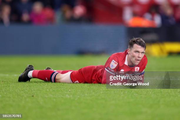 Jonathan Howson of Middlesbrough looks dejected after the Hull City second goal during the Sky Bet Championship match between Middlesbrough and Hull...