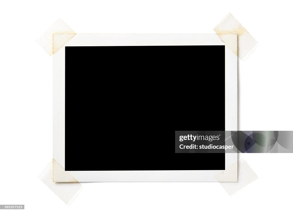 Blank  photo on white