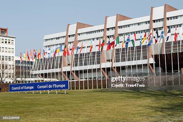 strasbourg - council of europe - strasbourg winter stock pictures, royalty-free photos & images