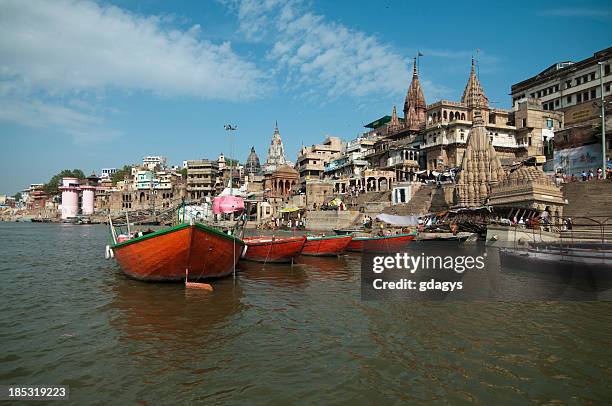 varanasi holy city of india - varanasi ganges stock pictures, royalty-free photos & images