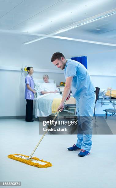 hopsital cleaner - hospital cleaning stock pictures, royalty-free photos & images