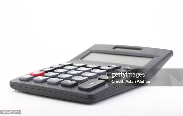 calculator on a white background - solar panel on white stock pictures, royalty-free photos & images