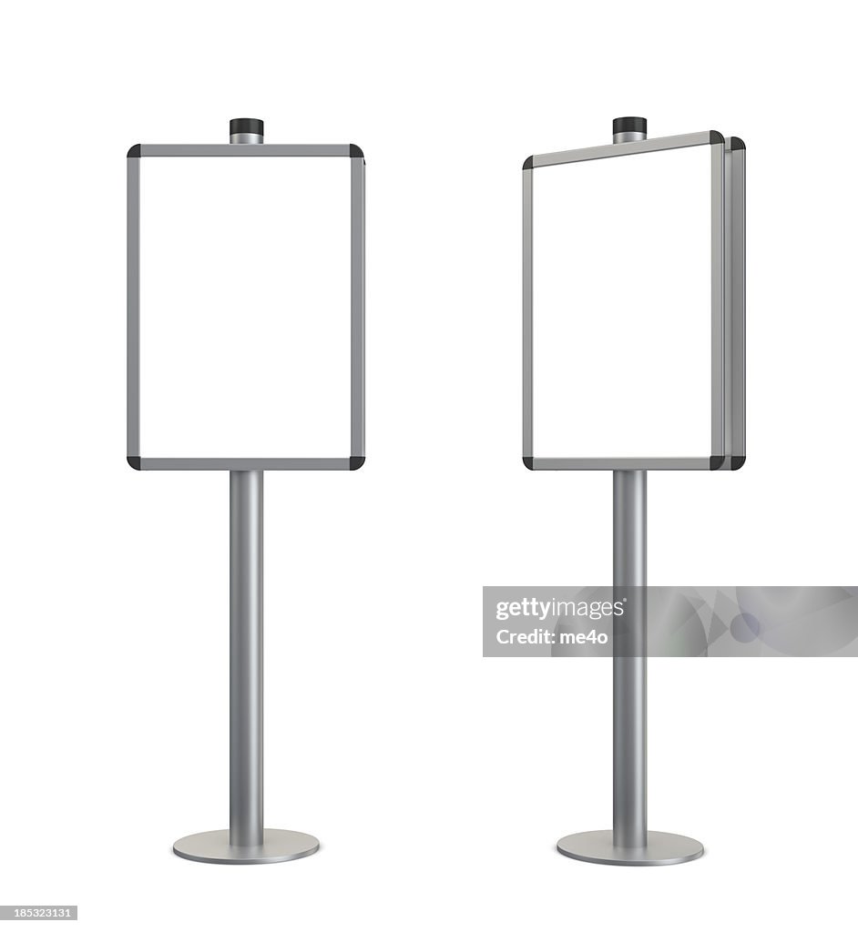 3d blank standing information stand
