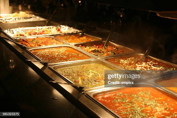 indian restaurant buffet - indian buffet stock pictures, royalty-free photos & images