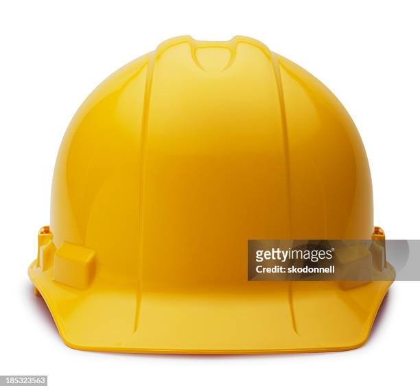 construction helmet on white - helmet stock pictures, royalty-free photos & images