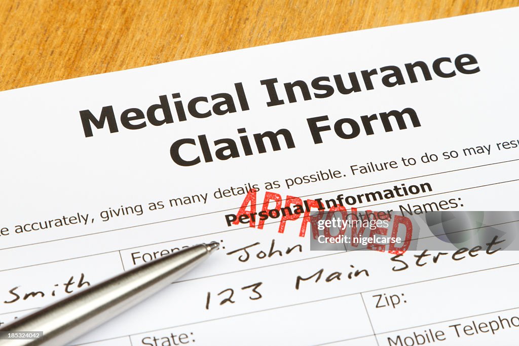 Seguro médico aprobado formulario de reclamación
