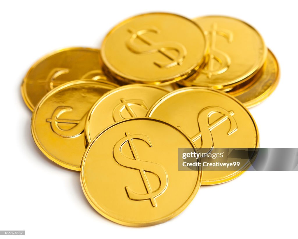 Pile of gold coins