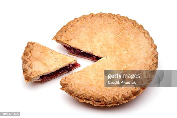 gedeckter pie - cherry pie stock-fotos und bilder
