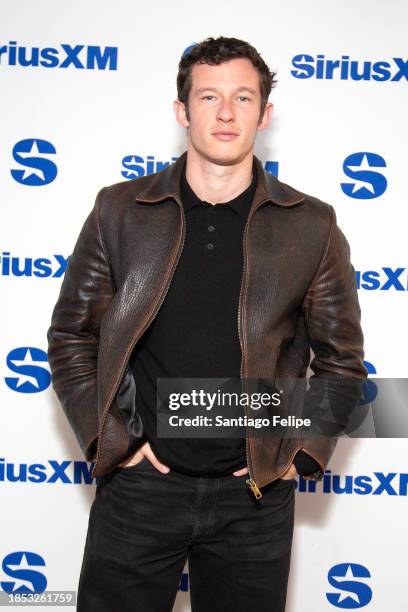 Callum Turner visits SiriusXM Studios on December 13, 2023 in New York City.