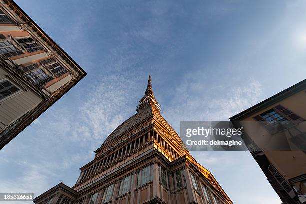 the mole antonelliana in turin - turin stock pictures, royalty-free photos & images