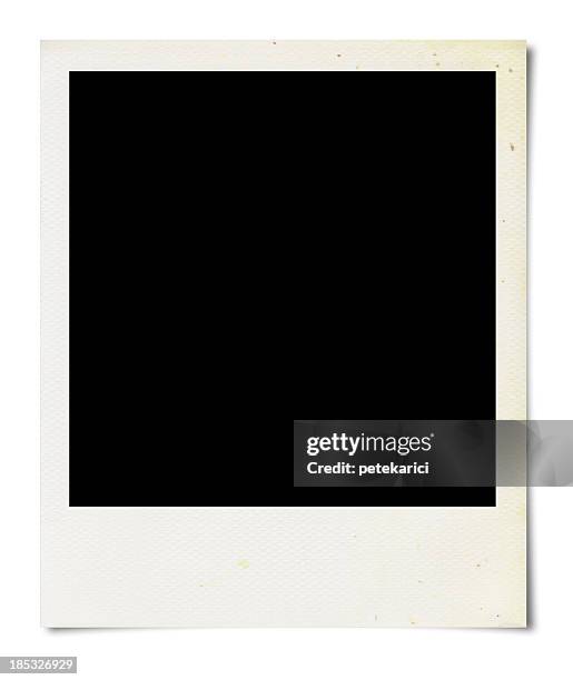 blank polaroid (clipping path) - old photos stock pictures, royalty-free photos & images