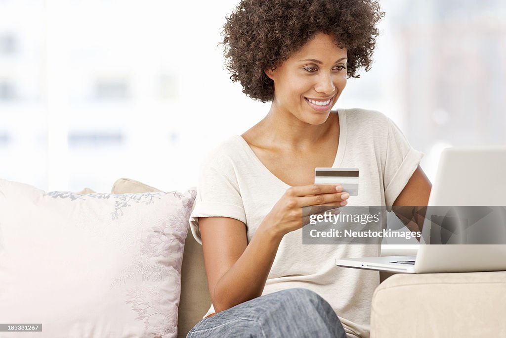 Young Woman Shopping Online