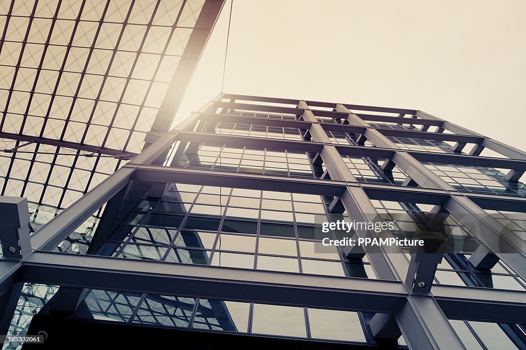 Steel and glass building