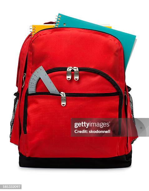 backpack isolated on a white background - ryggsäck bildbanksfoton och bilder