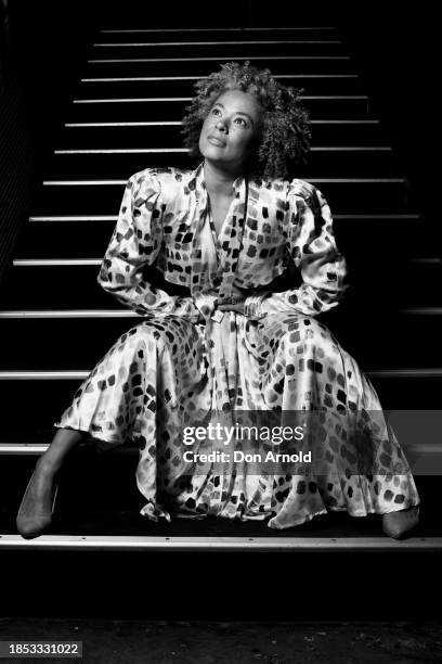 Connie Mitchell of Sneaky Sound system poses during the Great Southern Nights 2024 Program Announcement at Metro Theatre on December 12, 2023 in...