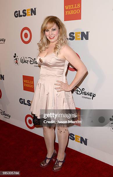 Actress Kirsten Vangsness arrives at the 9th Annual GLSEN Respect Awards at Beverly Hills Hotel on October 18, 2013 in Beverly Hills, California.