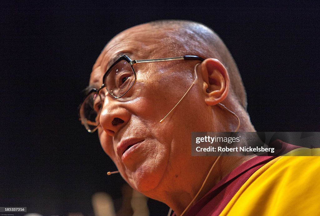 The Dalai Lama Gives Talks In New York City