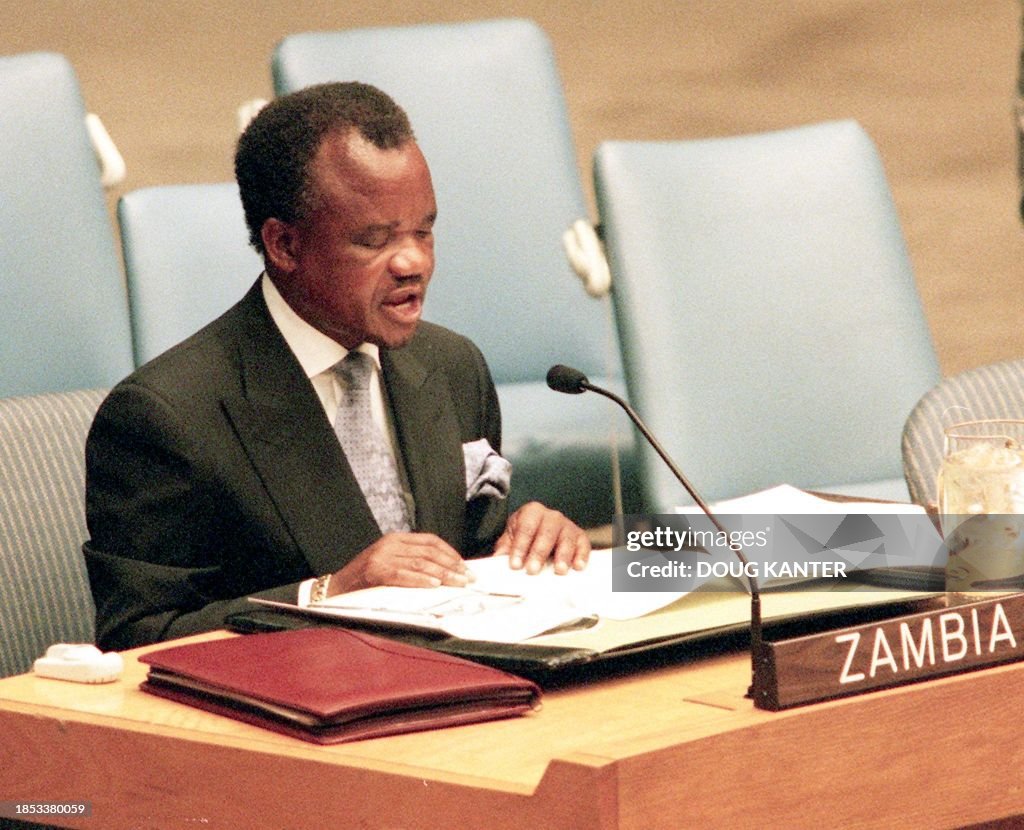 Zambian President Frederick Chiluba Addresses The United Nations zambian-president-frederick-chiluba-addresses-the-united-nations